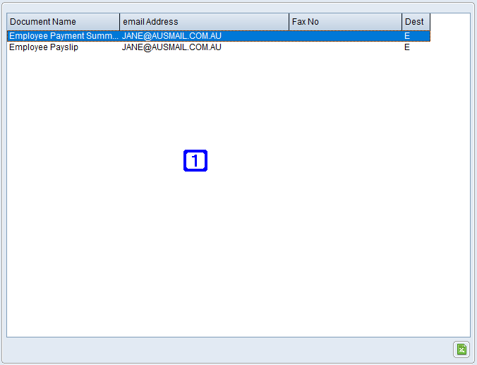 Document Destinations Tab Screen Document Destinations Tab Screen