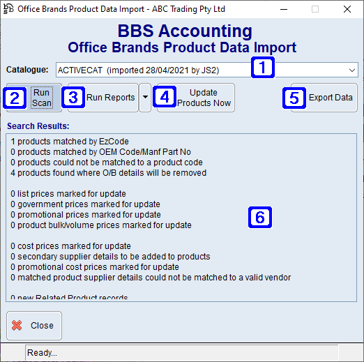 Office Brands Product Data Import Screen Office Brands Product Data Import Screen