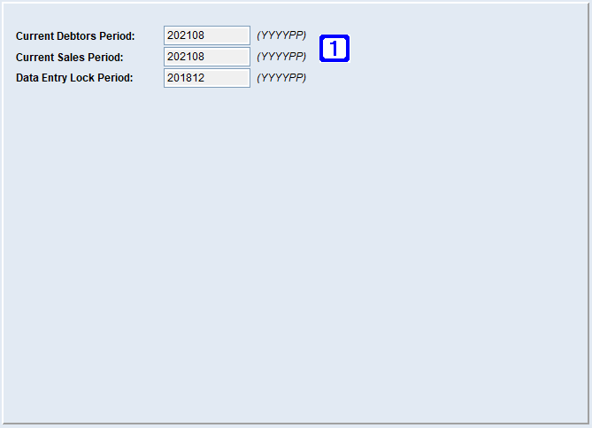 System Parameter Maintenance - System Dates Screen System Parameter Maintenance - System Dates Screen