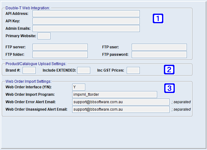 System Parameter Maintenance - Double-T Integration Screen System Parameter Maintenance - Double-T Integration Screen