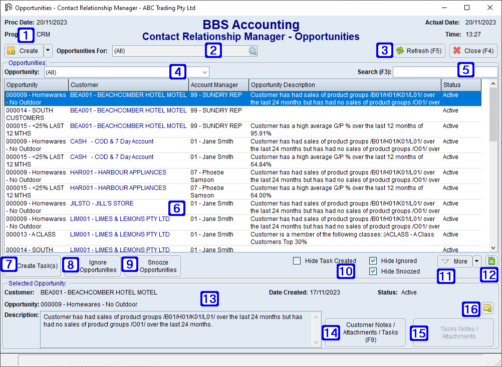 Contact Relationship Manager - Opportunites Screen Contact Relationship Manager - Opportunites Screen