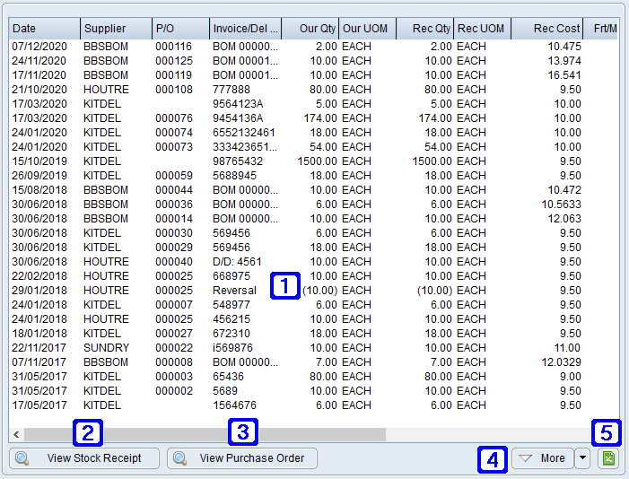 Receipts History Tab Screen Receipts History Tab Screen
