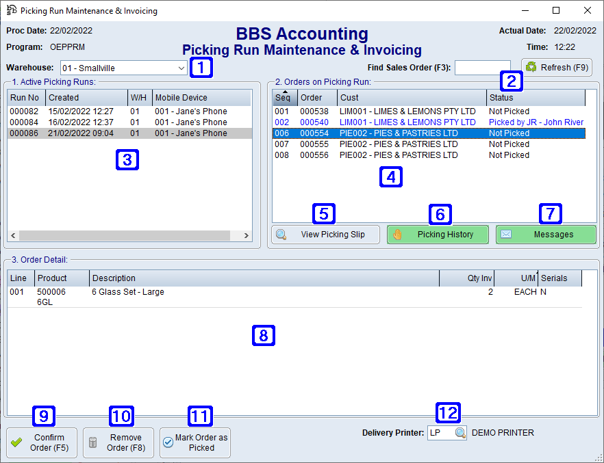 Picking Run Confirmation & Maintenance Picking Run Confirmation & Maintenance