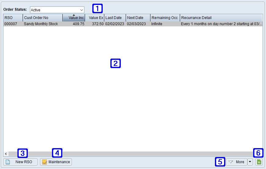 Reoccurring Sales Order Tab Screen Reoccurring Sales Order Tab Screen