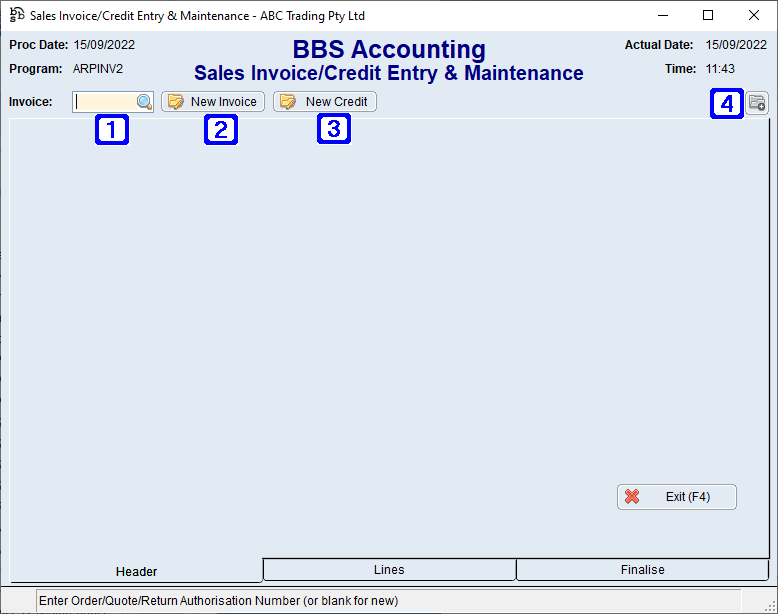 Sales Invoice/Credit Entry & Maintenance Screen Sales Invoice/Credit Entry & Maintenance Screen