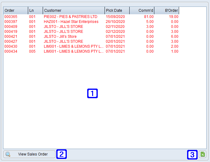 Outstanding Sales Orders Tab Screen Outstanding Sales Orders Tab Screen